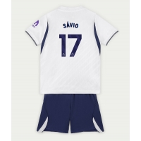 Camisa de Futebol Tottenham Hotspur Savio #17 Equipamento Principal Infantil 2026-27 Manga Curta (+ Calças curtas)